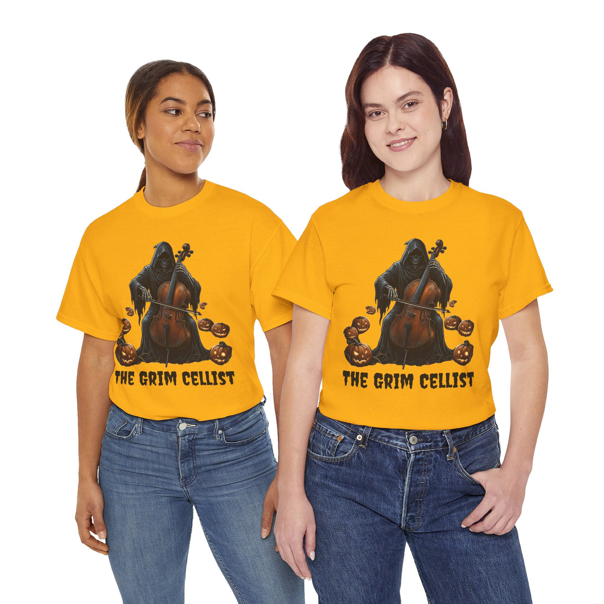 Grim Cellist Halloween Classical Music T-Shirt