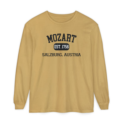 Mozart Classical Tee - Salzburg, Austria "Varsity Style" Long Sleeve Shirt
