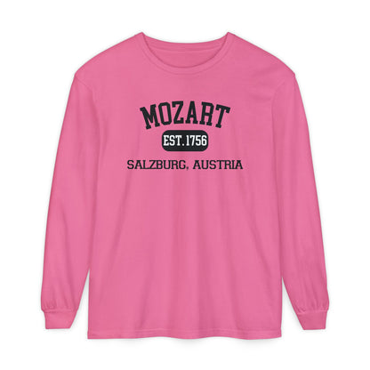 Mozart Classical Tee - Salzburg, Austria "Varsity Style" Long Sleeve Shirt