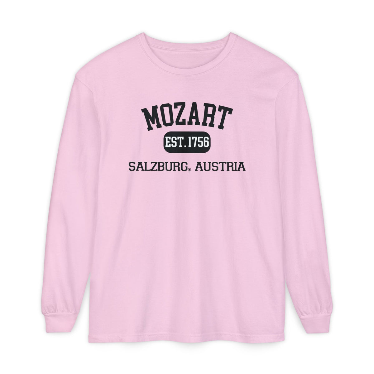 Mozart Classical Tee - Salzburg, Austria "Varsity Style" Long Sleeve Shirt