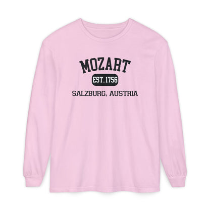 Mozart Classical Tee - Salzburg, Austria "Varsity Style" Long Sleeve Shirt