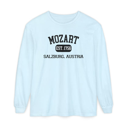 Mozart Classical Tee - Salzburg, Austria "Varsity Style" Long Sleeve Shirt