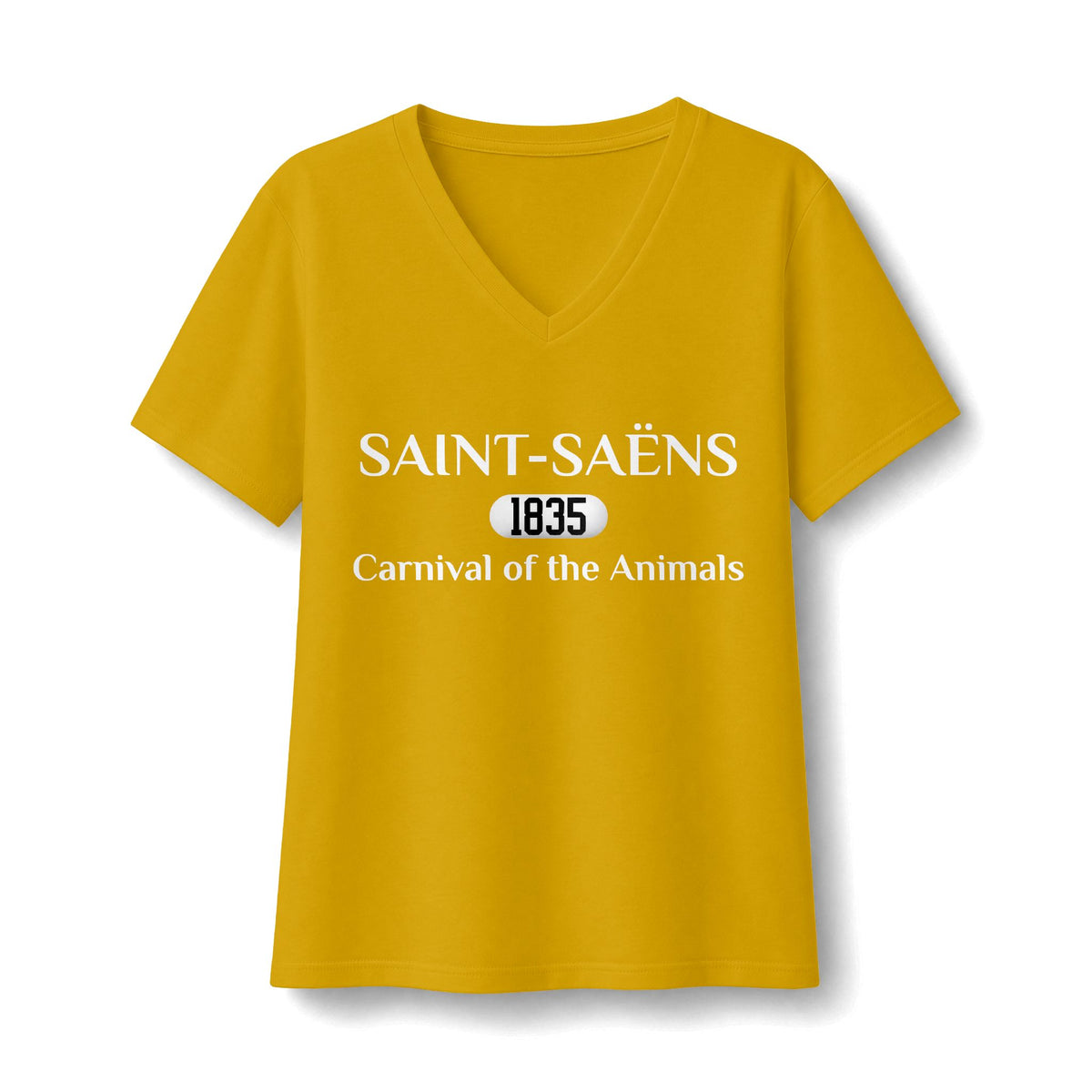 SAINT-SAËNS - Carnival of the Animals| Women's Classical Music V-Neck T-Shirt