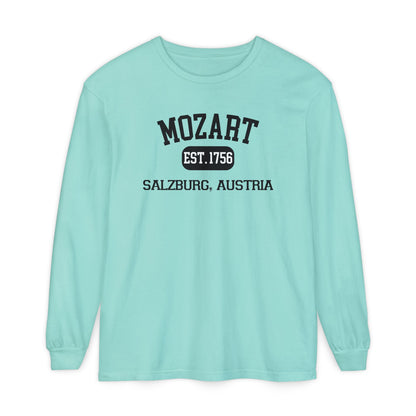 Mozart Classical Tee - Salzburg, Austria "Varsity Style" Long Sleeve Shirt