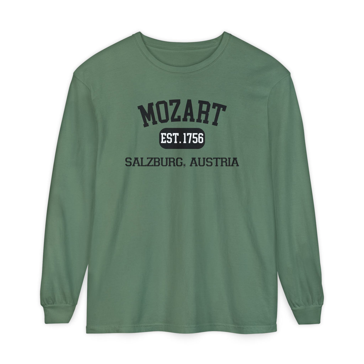 Mozart Classical Tee - Salzburg, Austria "Varsity Style" Long Sleeve Shirt