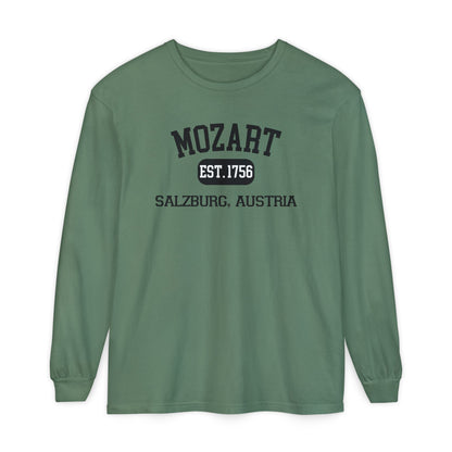 Mozart Classical Tee - Salzburg, Austria "Varsity Style" Long Sleeve Shirt