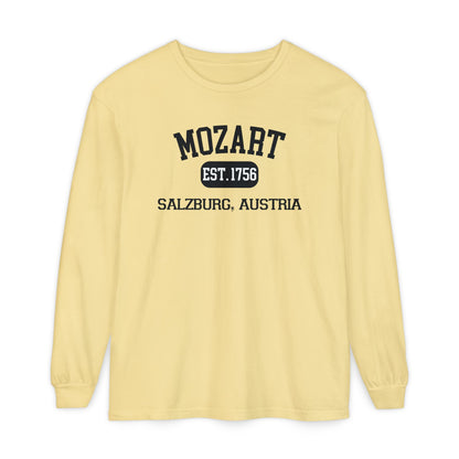 Mozart Classical Tee - Salzburg, Austria "Varsity Style" Long Sleeve Shirt