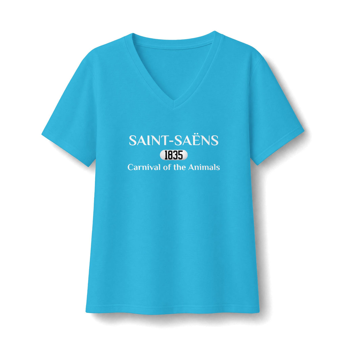 SAINT-SAËNS - Carnival of the Animals| Women's Classical Music V-Neck T-Shirt