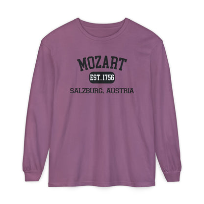 Mozart Classical Tee - Salzburg, Austria "Varsity Style" Long Sleeve Shirt
