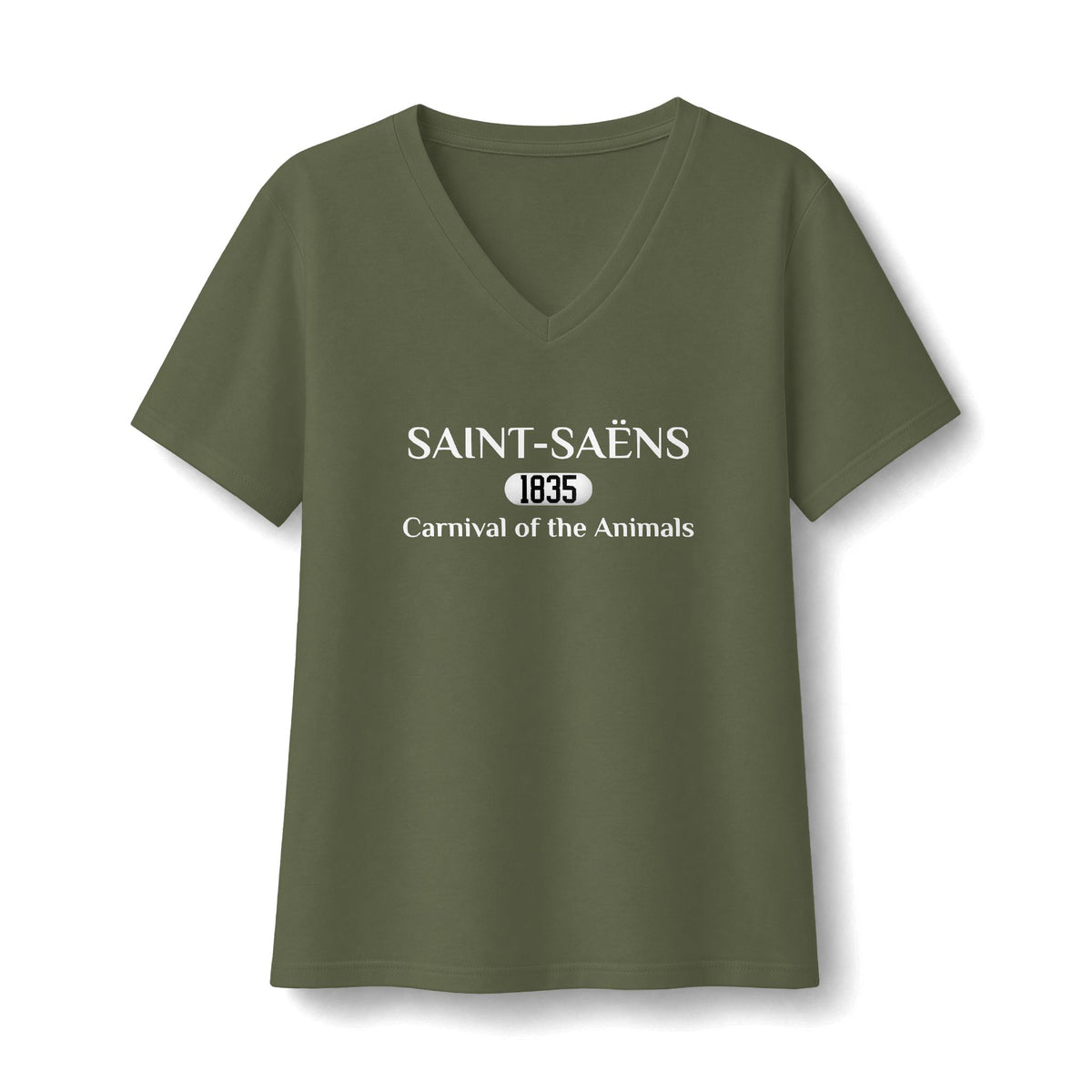 SAINT-SAËNS - Carnival of the Animals| Women's Classical Music V-Neck T-Shirt