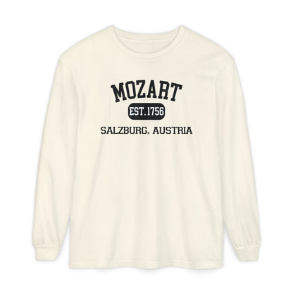 Mozart Classical Tee - Salzburg, Austria "Varsity Style" Long Sleeve Shirt