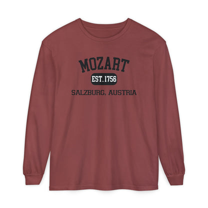 Mozart Classical Tee - Salzburg, Austria "Varsity Style" Long Sleeve Shirt