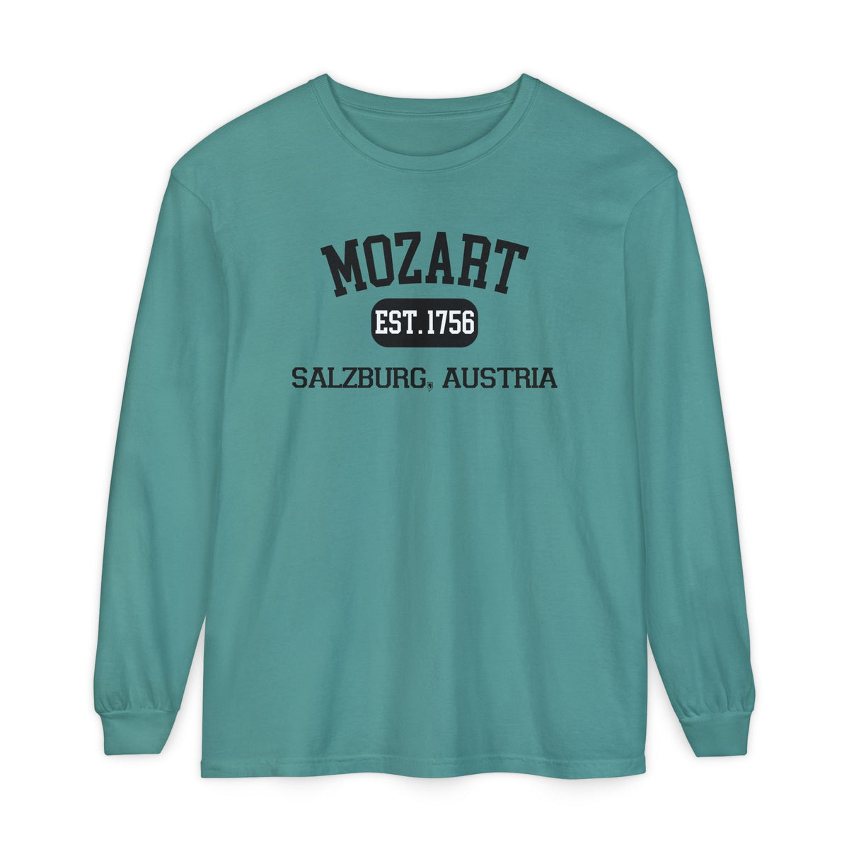 Mozart Classical Tee - Salzburg, Austria "Varsity Style" Long Sleeve Shirt