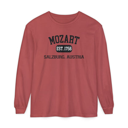 Mozart Classical Tee - Salzburg, Austria "Varsity Style" Long Sleeve Shirt