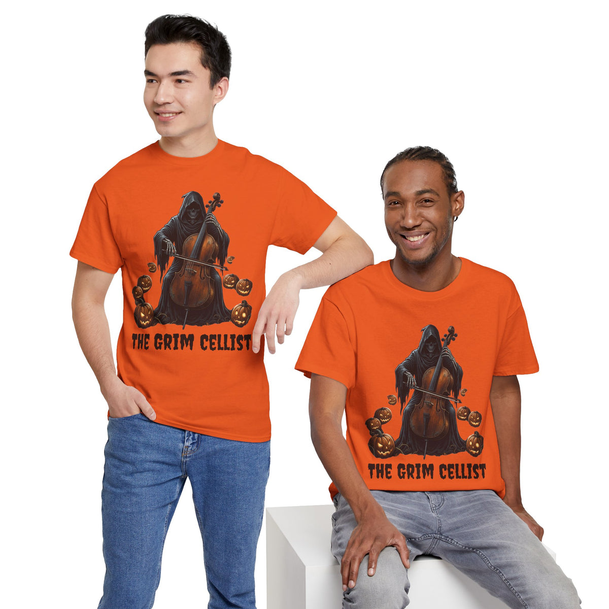 Grim Cellist Halloween Classical Music T-Shirt