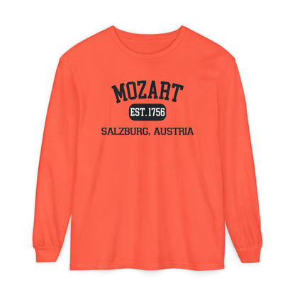 Mozart Classical Tee - Salzburg, Austria "Varsity Style" Long Sleeve Shirt