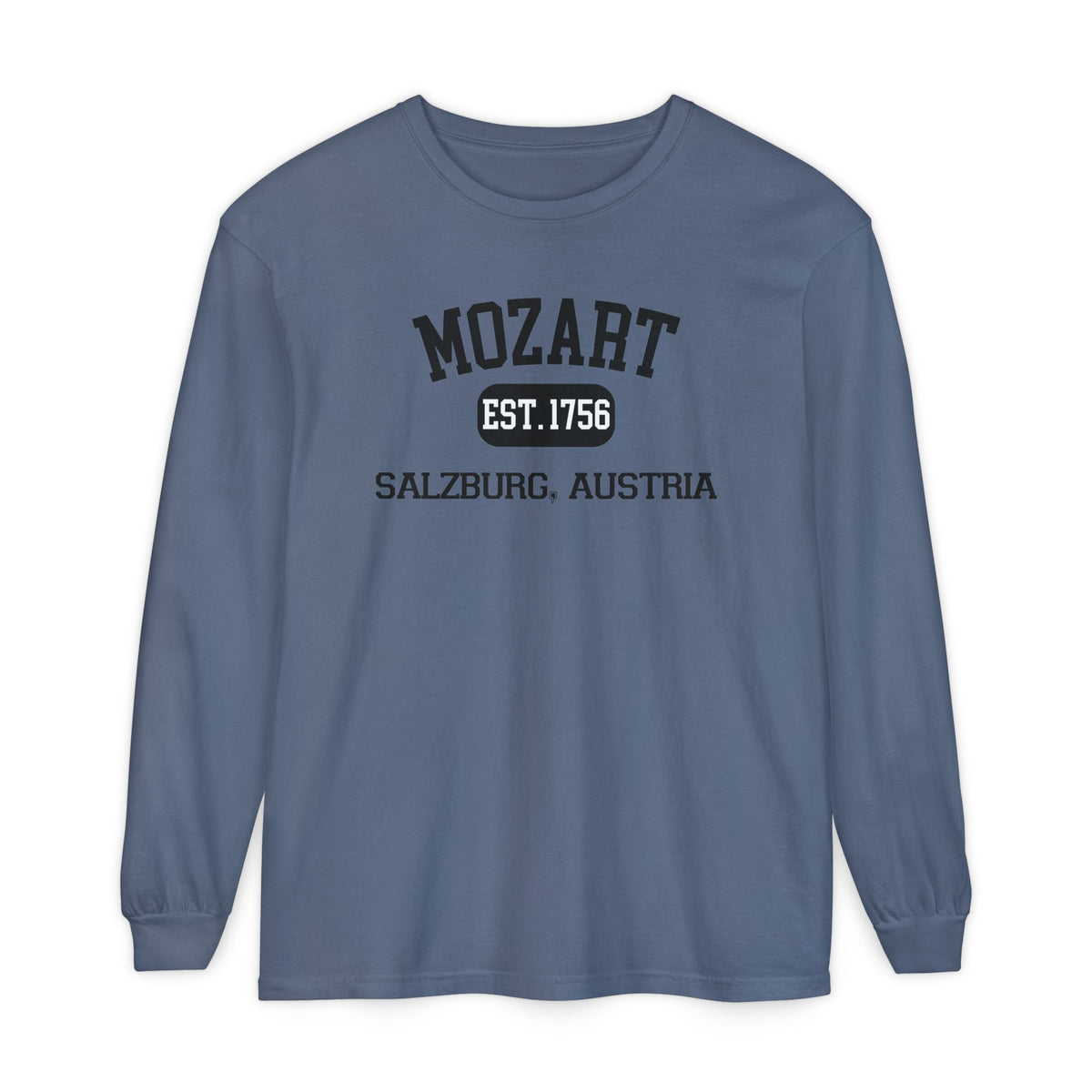 Mozart Classical Tee - Salzburg, Austria "Varsity Style" Long Sleeve Shirt