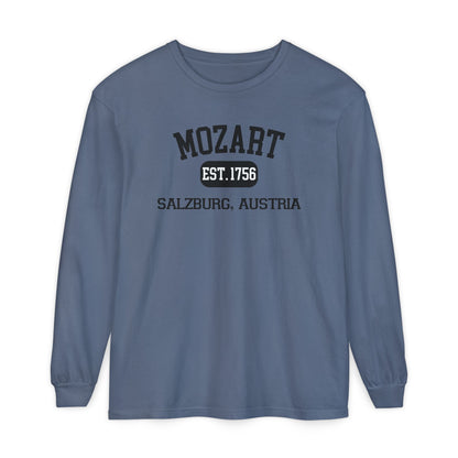Mozart Classical Tee - Salzburg, Austria "Varsity Style" Long Sleeve Shirt