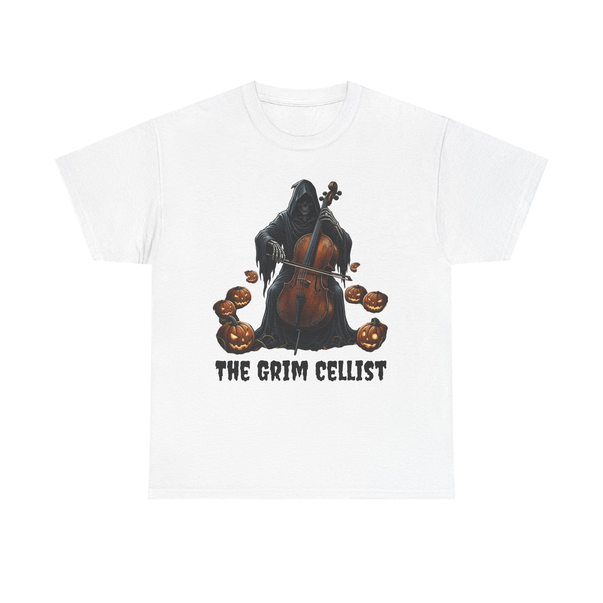 Grim Cellist Halloween Classical Music T-Shirt