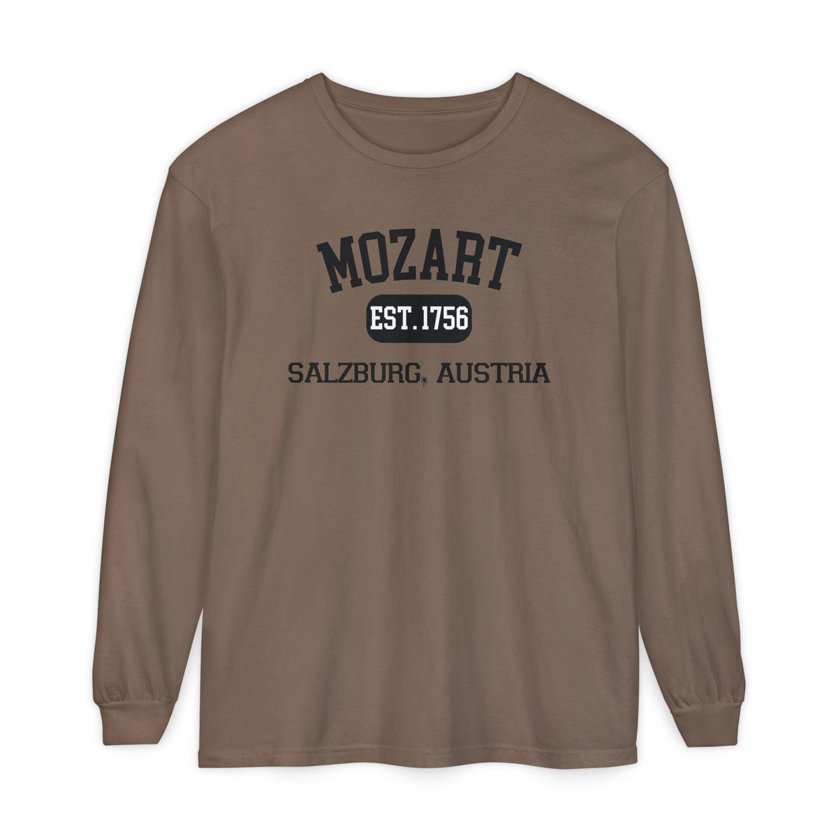 Mozart Classical Tee - Salzburg, Austria "Varsity Style" Long Sleeve Shirt