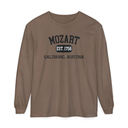 Mozart Classical Tee - Salzburg, Austria "Varsity Style" Long Sleeve Shirt