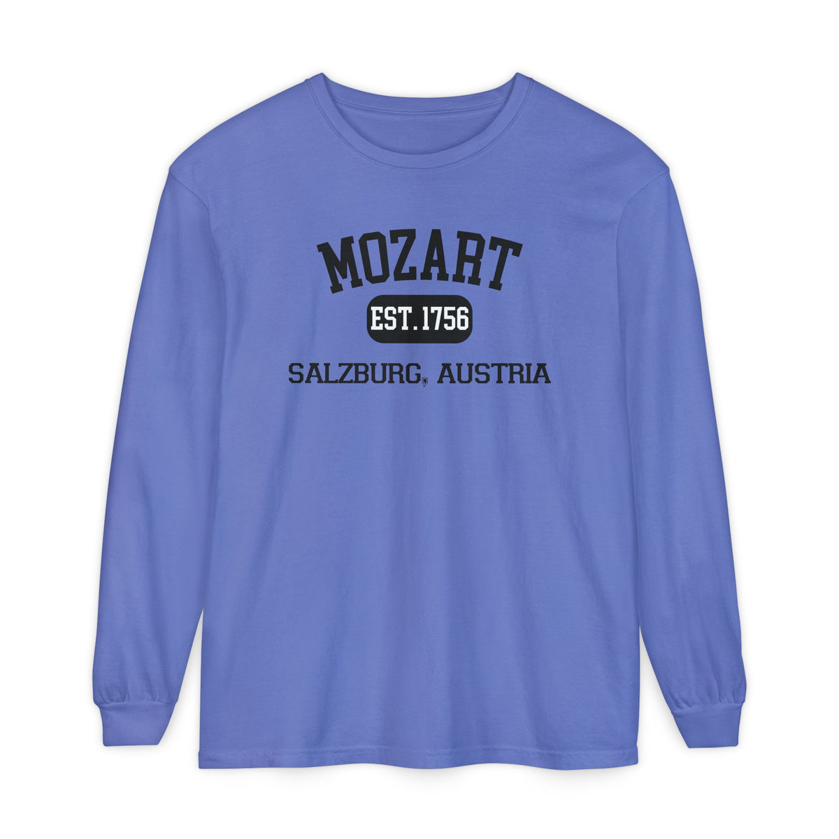 Mozart Classical Tee - Salzburg, Austria "Varsity Style" Long Sleeve Shirt