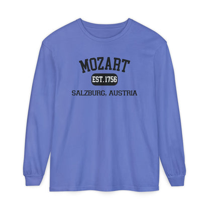 Mozart Classical Tee - Salzburg, Austria "Varsity Style" Long Sleeve Shirt