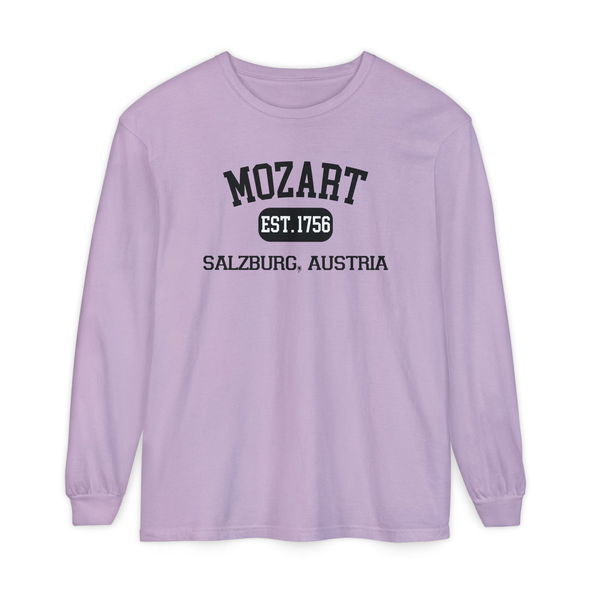 Mozart Classical Tee - Salzburg, Austria "Varsity Style" Long Sleeve Shirt