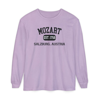 Mozart Classical Tee - Salzburg, Austria "Varsity Style" Long Sleeve Shirt