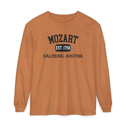 Mozart Classical Tee - Salzburg, Austria "Varsity Style" Long Sleeve Shirt