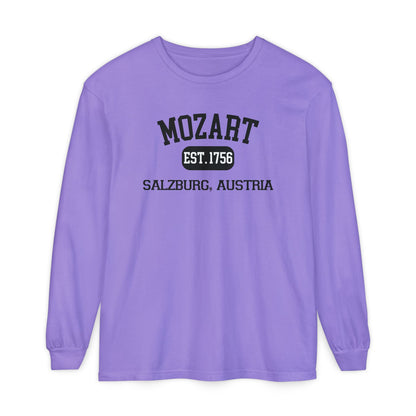 Mozart Classical Tee - Salzburg, Austria "Varsity Style" Long Sleeve Shirt