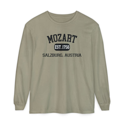 Mozart Classical Tee - Salzburg, Austria "Varsity Style" Long Sleeve Shirt